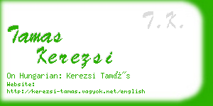 tamas kerezsi business card